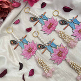 Vriksham Lotus Shubh Labh Door Hangings-Pearls Drop-(Pack of 2)-RG356